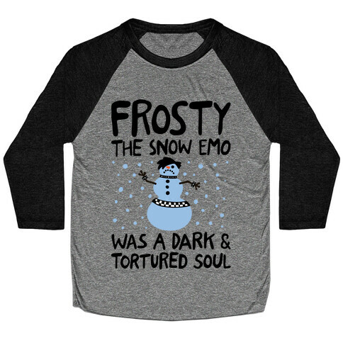 Frosty The Snow Emo Parody Baseball Tee