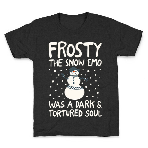 Frosty The Snow Emo Parody White Print Kids T-Shirt
