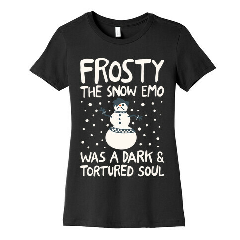 Frosty The Snow Emo Parody White Print Womens T-Shirt