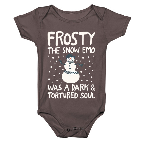 Frosty The Snow Emo Parody White Print Baby One-Piece