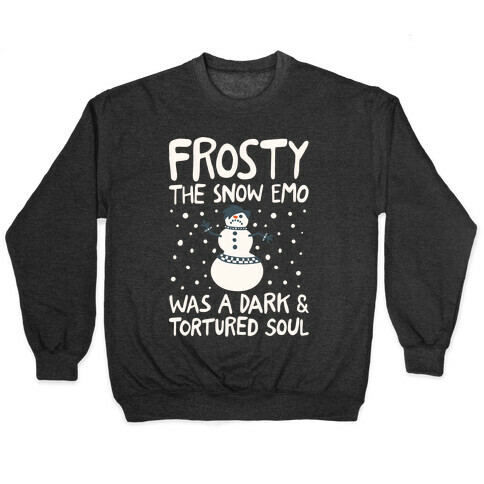 Frosty The Snow Emo Parody White Print Pullover