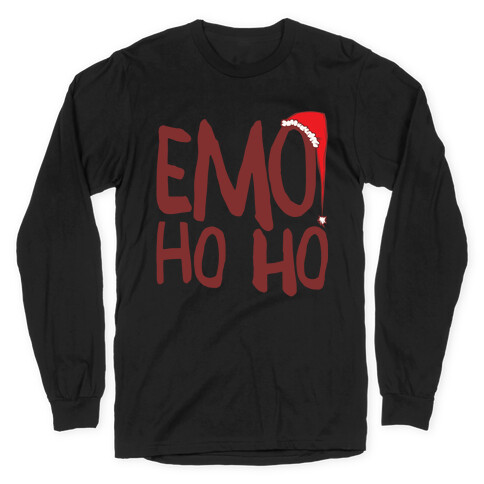 Emo Ho Ho White Print Long Sleeve T-Shirt