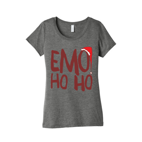 Emo Ho Ho White Print Womens T-Shirt