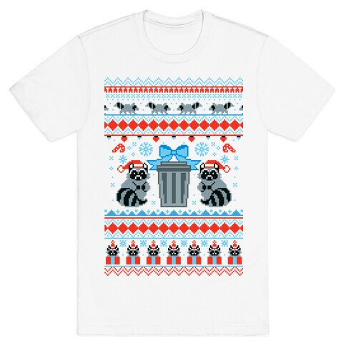 Raccoon Ugly Christmas Sweater T-Shirt