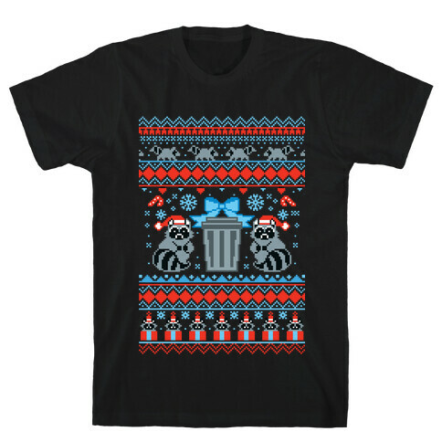 Raccoon Ugly Christmas Sweater T-Shirt