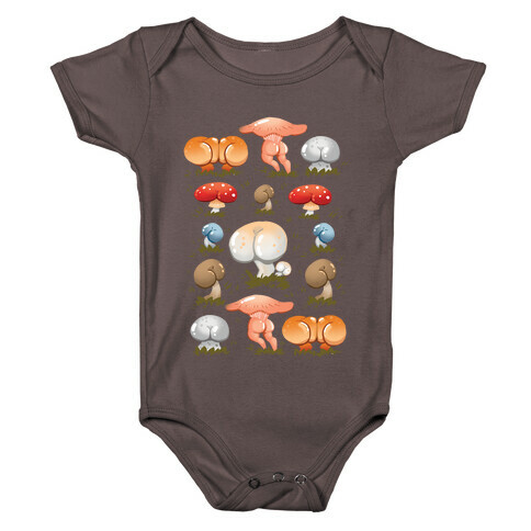 Butt Mushroom Pattern Baby One-Piece