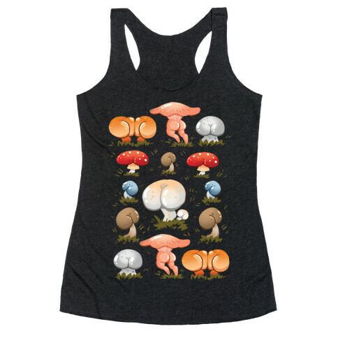 Butt Mushroom Pattern Racerback Tank Top