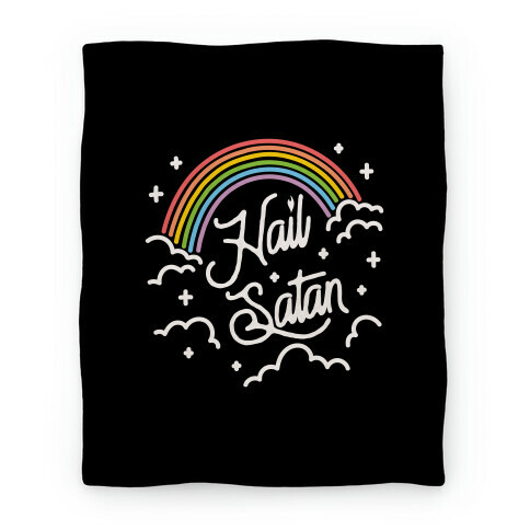 Hail Satan Rainbow Blanket