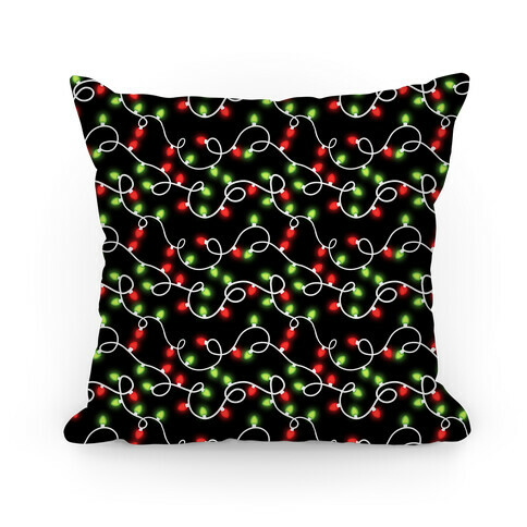 Christmas Lights Pattern Pillow