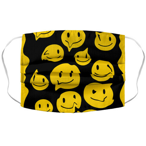 Melting Smiley Faces Accordion Face Mask
