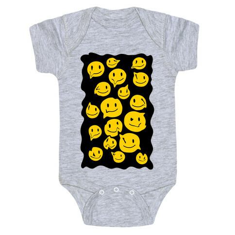 Melting Smiley Faces Baby One-Piece