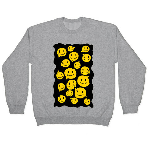 Melting Smiley Faces Pullover