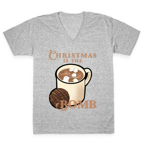 Christmas Is The Bomb V-Neck Tee Shirt