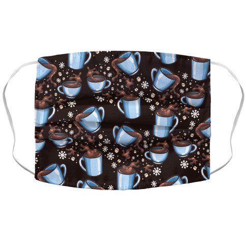 Hot Chocolate Winter Pattern Accordion Face Mask