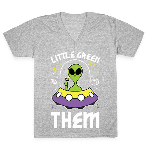 Little Green Them V-Neck Tee Shirt