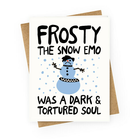 Frosty The Snow Emo Parody Greeting Card