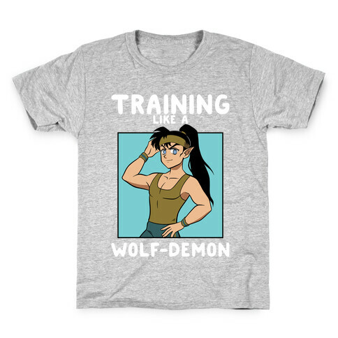 Training Like A Wolf-Demon Kids T-Shirt