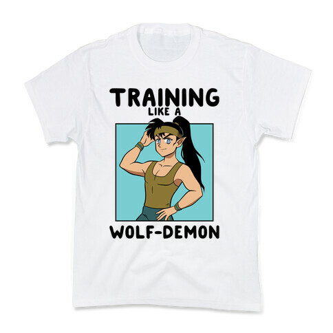 Training Like A Wolf-Demon Kids T-Shirt