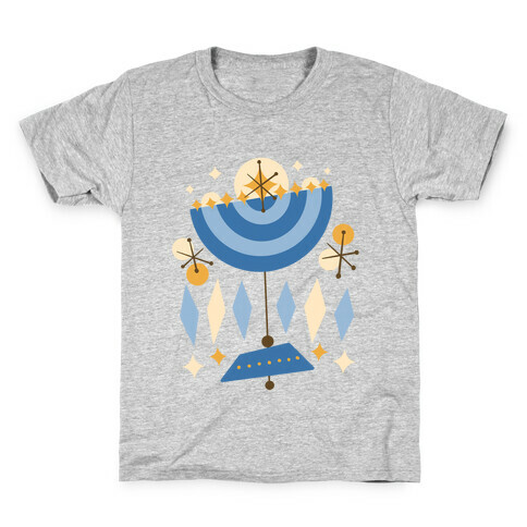 Mid-Century Modern Menorah (Hanukkah) Kids T-Shirt