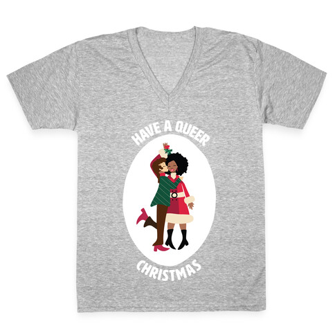 Have a Queer Christmas V-Neck Tee Shirt
