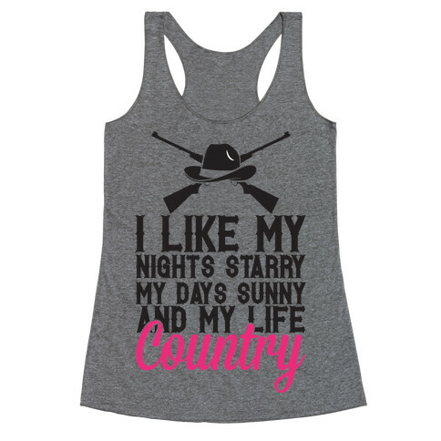 I Like My Life Country Racerback Tank Top