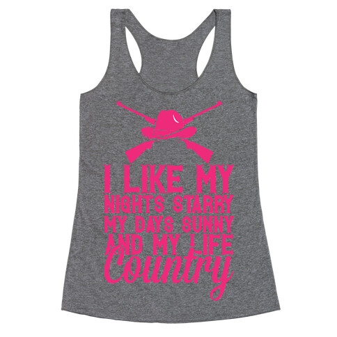 I Like My Life Country Racerback Tank Top