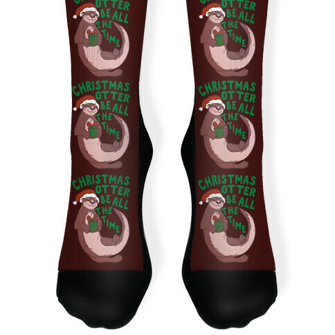 Christmas Otter Be All the Time Sock