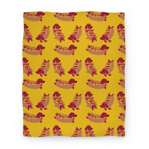 Hot Doggie Pattern Blanket