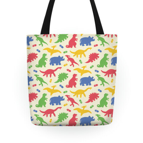 Dinosaur Capsules Pattern Tote