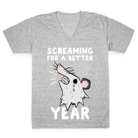 Screaming For A Better Year V-Neck Tee Shirt