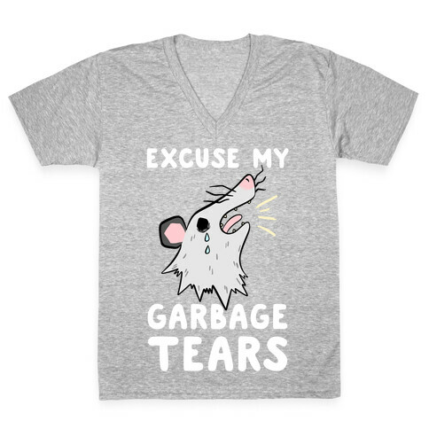 Excuse My Garbage Tears V-Neck Tee Shirt