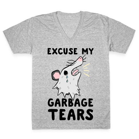 Excuse My Garbage Tears V-Neck Tee Shirt