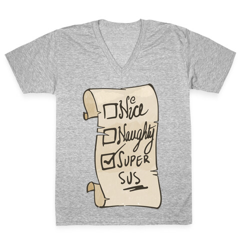 Nice, Naughty, or Super Sus V-Neck Tee Shirt