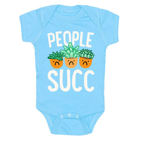 People Succ White Print Baby One-Piece