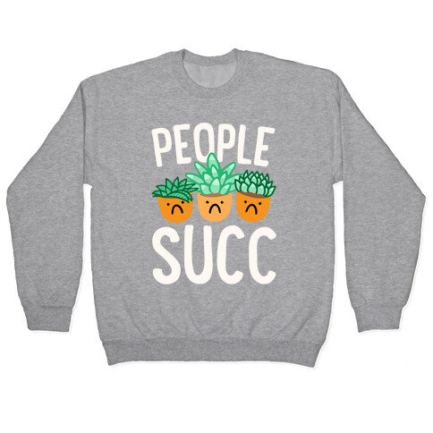 People Succ White Print Pullover