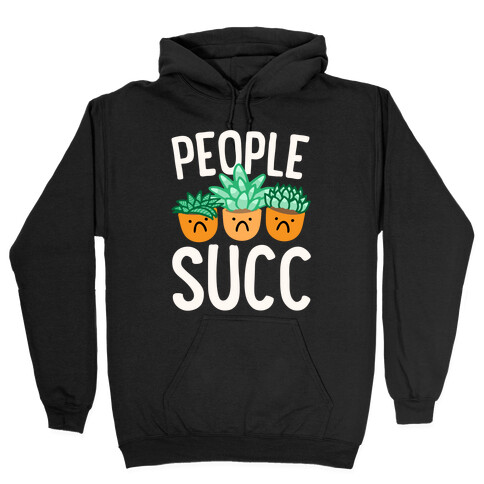 People Succ White Print Hooded Sweatshirt