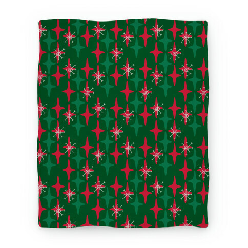 Retro Christmas Sparkle Pattern Blanket