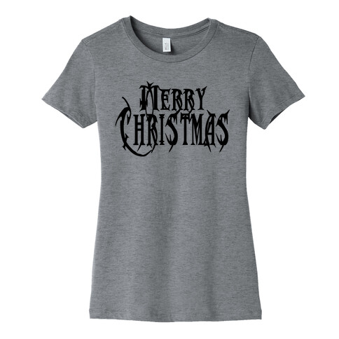 Merry (Metal) Christmas Womens T-Shirt