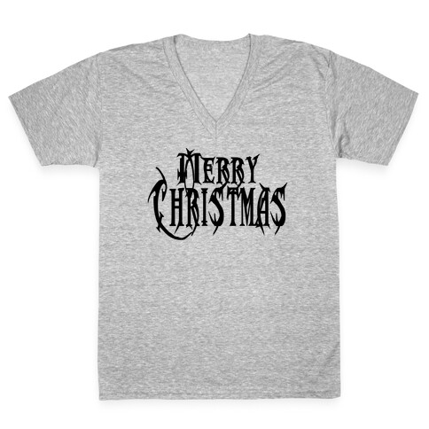 Merry (Metal) Christmas V-Neck Tee Shirt