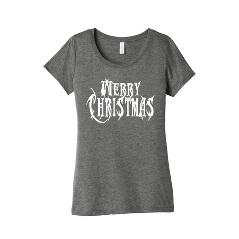 Merry (Metal) Christmas Womens T-Shirt