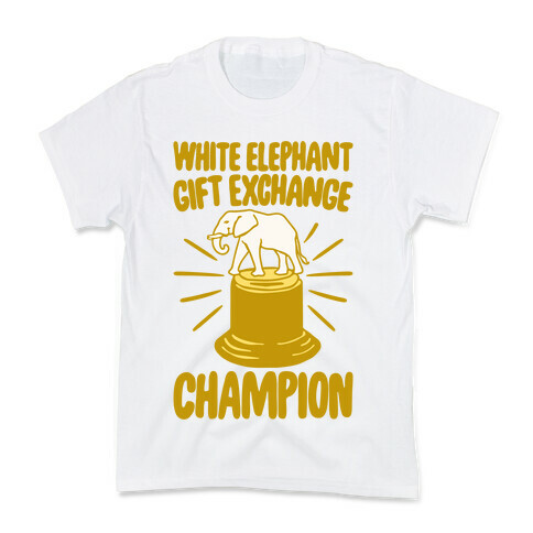 White Elephant Gift Exchange Champion Kids T-Shirt