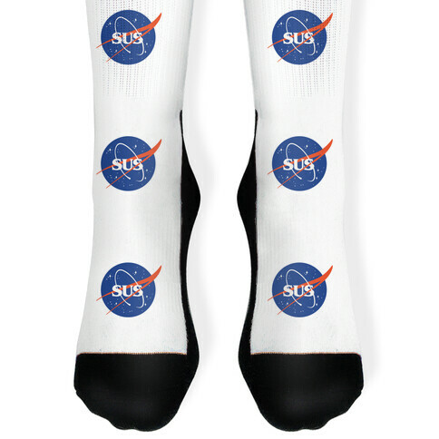 Sus Nasa Logo Parody Sock