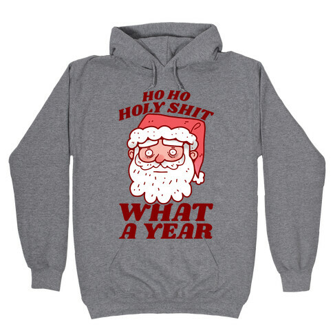 Ho Ho Holy Shit What A Year Hooded Sweatshirt