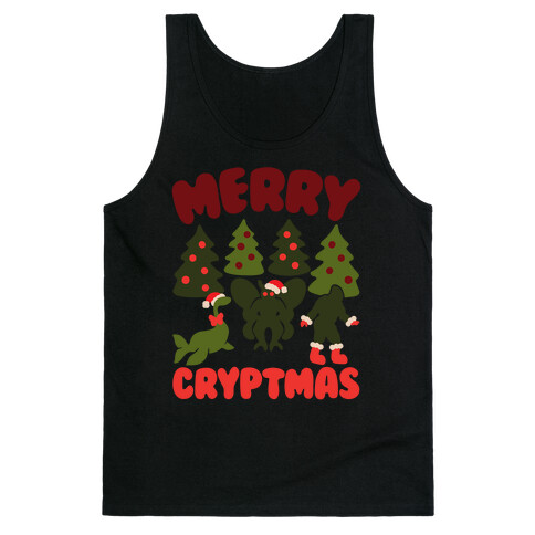 Merry Cryptmas White Print Tank Top