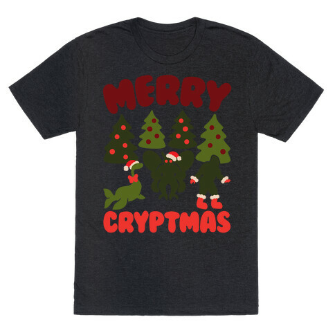 Merry Cryptmas White Print T-Shirt