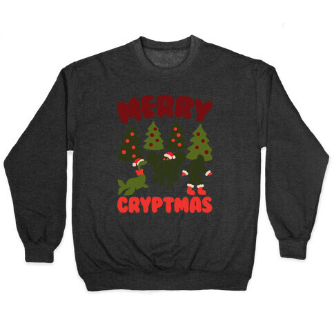 Merry Cryptmas White Print Pullover