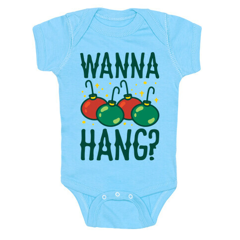 Wanna Hang? White Print Baby One-Piece