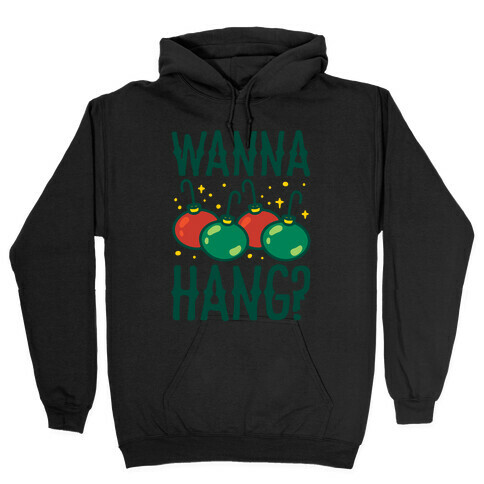 Wanna Hang? White Print Hooded Sweatshirt