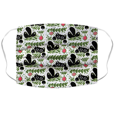 Cat In Christmas Tree Pattern Accordion Face Mask