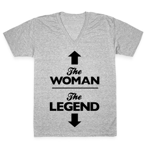 The Woman, The Legend V-Neck Tee Shirt